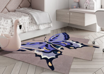 Butterfly-Shaped Carpet for a Girl