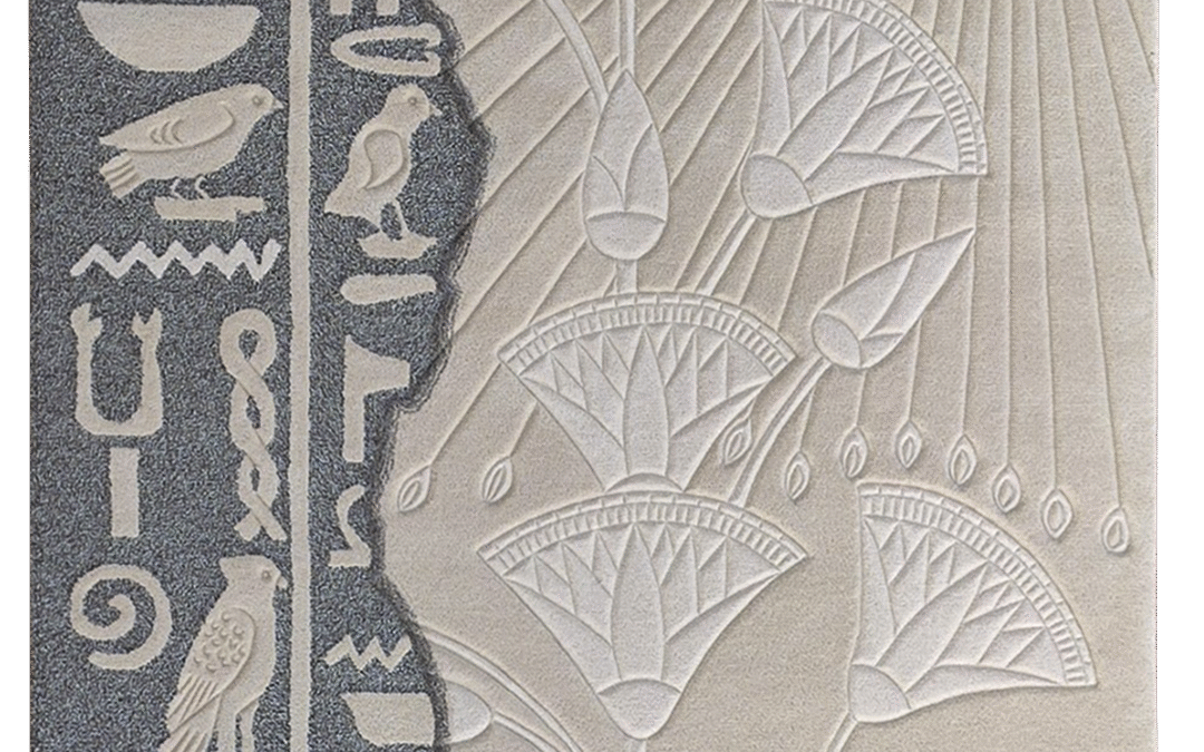 Dual-Texture Carpet in Ancient Egyptian Style