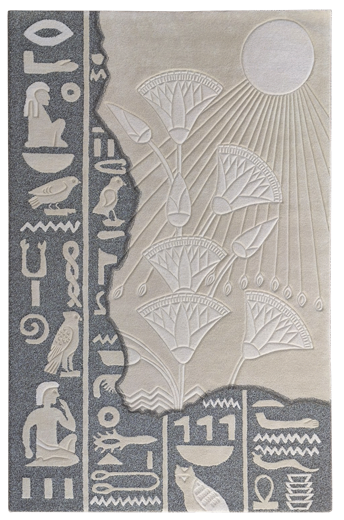 Dual-Texture Carpet in Ancient Egyptian Style