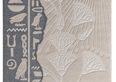 Handmade dual-texture Egyptian style rug – full view