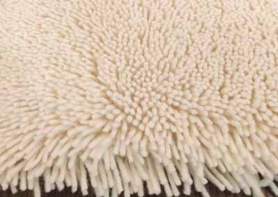 White shaggy wool rug 0 main view