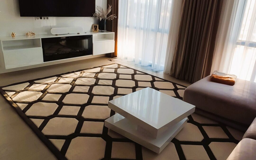 Geometric Pattern Rug – Precise Tufting and Sculpted Pile
