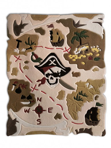 Pirate Map Rug – full view