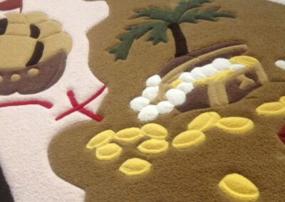 Hand-carved wool texture of Pirate Rug