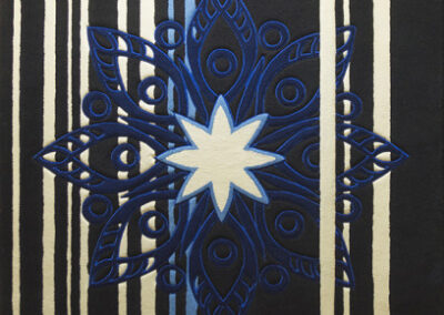 Snowflake rug in neoclassical style – main view, luxury handmade wool carpet