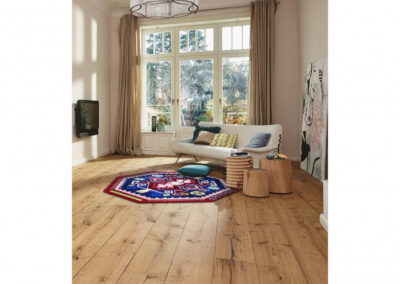 Boho chic rug in a modern interior, design mockup