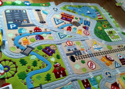 Children carpet Roads. Carpet studio for the production of custom carpets.