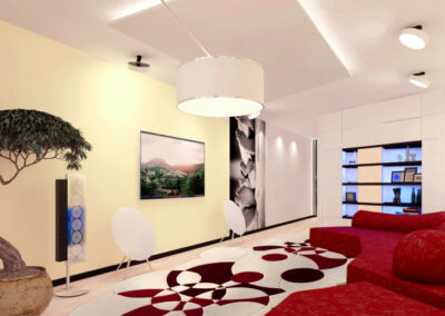 multicolored circles carpet