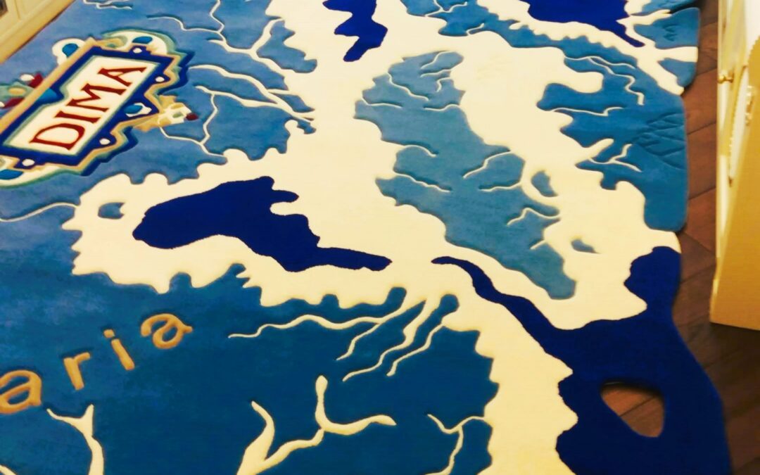 Nautical rug in children’s room interior