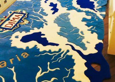 Nautical rug in children’s room interior