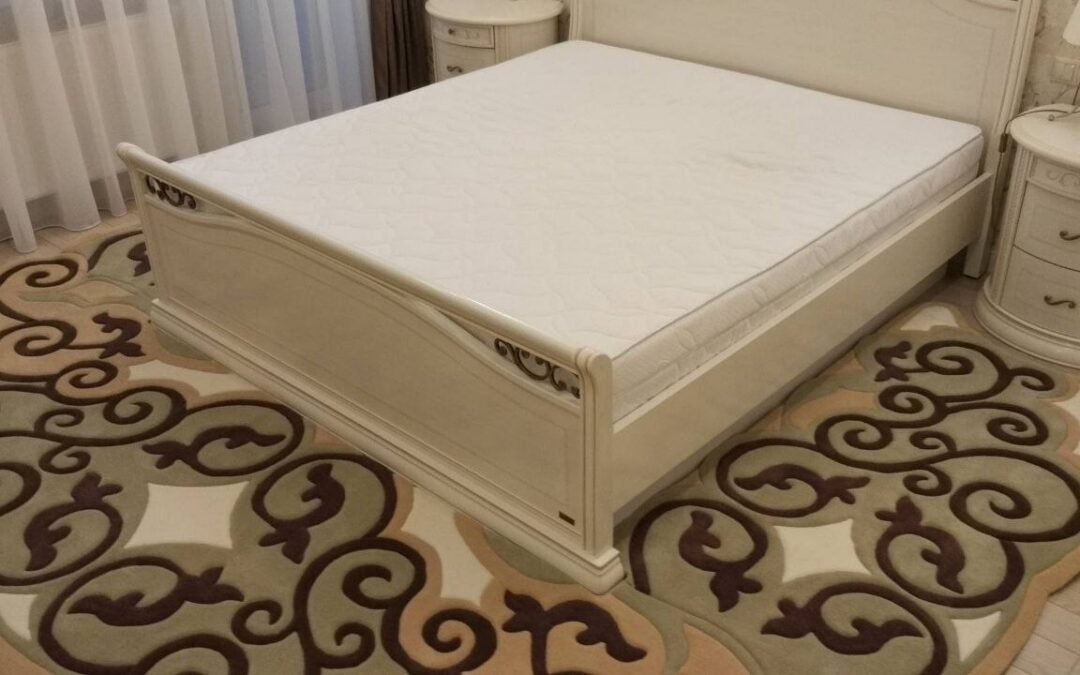 Custom rug based on wrought iron bed design – full view