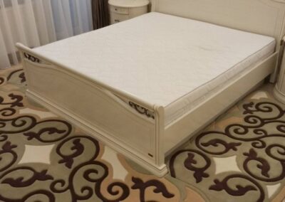 Custom rug based on wrought iron bed design – full view