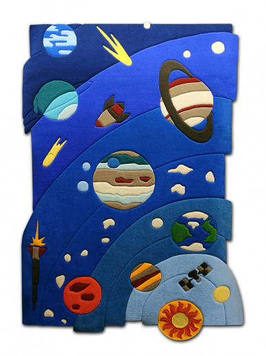 Kids rug Galaxy full view