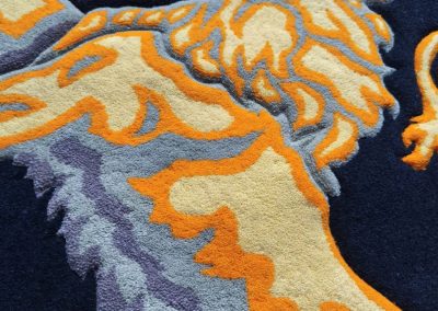 Фактура ковра Брабантский лев с рельефной стрижкой