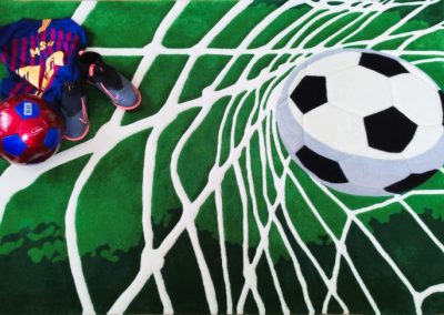 Футбольный ковер с экипировкой юного футболиста