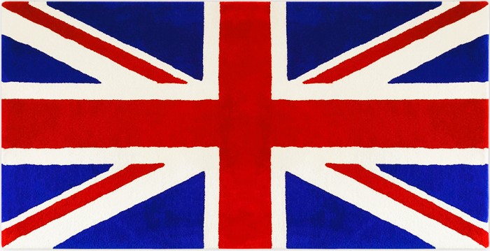 Горизонтальный вид ковра Британский флаг — Юнион Джек