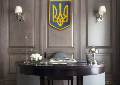 Герб Украины, ковер. Ковровая студия по производству ковров на заказ.
