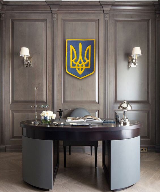 Герб Украины, ковер. Ковровая студия по производству ковров на заказ.