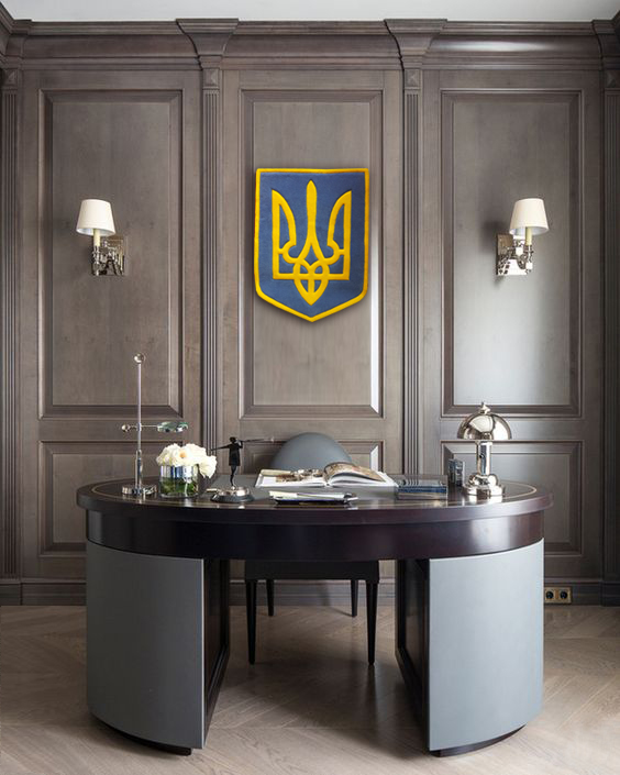 Герб Украины, ковер. Ковровая студия по производству ковров на заказ.
