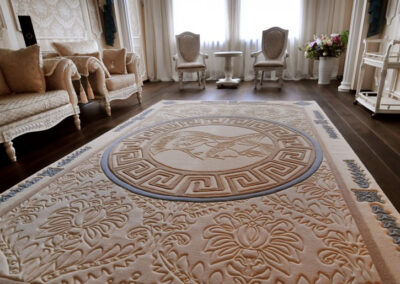 Versace living room carpet. Carpet studio for the production of custom carpets.